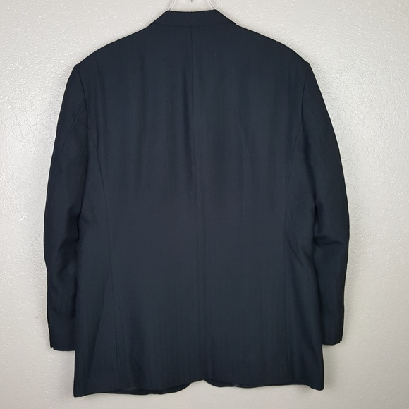 Angelo Rossi Black Stripe Sport Coat Blazer Jacket Shacket 44R - Picture 2 of 8